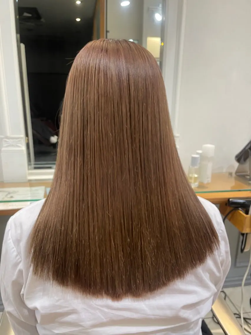 カラー ベージュカラー ピンクカラー ピンクベージュ ヘアカラー トリートメント ⭐️ はづき⭐️のヘアスタイル