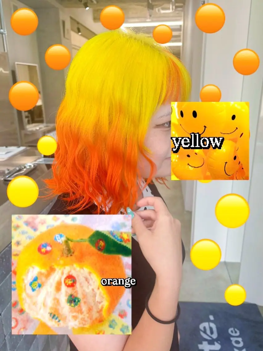 ミディアム カラー ヘアカラー デザインカラー /rioのヘアスタイル