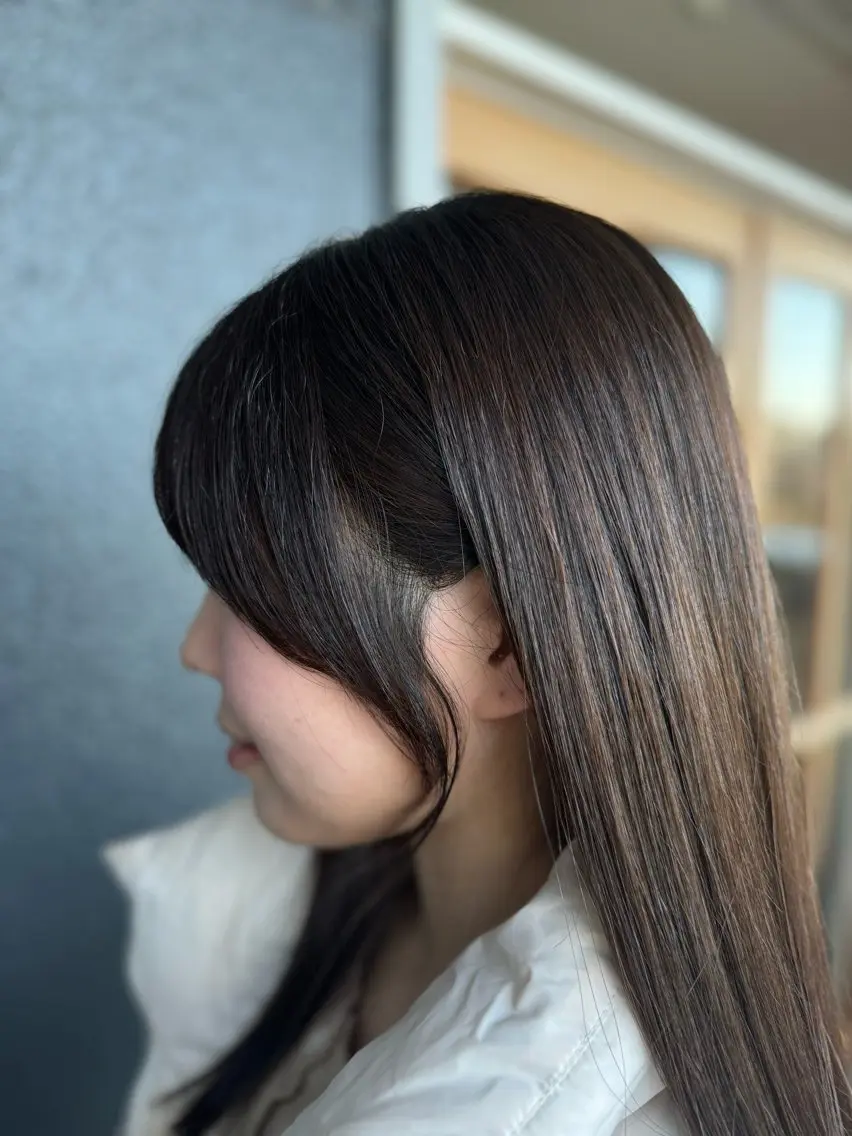 ロング 顔周りカット カット 大谷 歩未のヘアスタイル