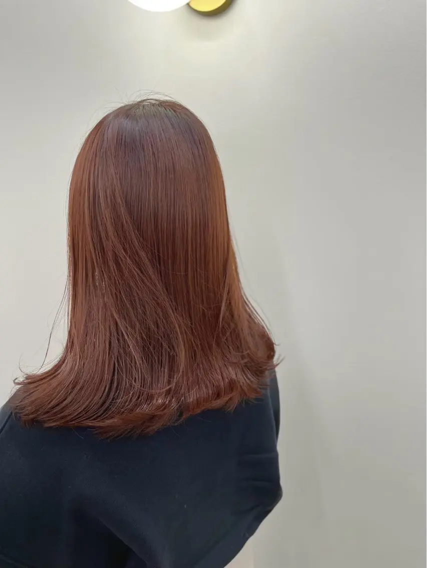 ミディアム カラー カット ヘアカラー トリートメント rina🤍 似合わせ透け感カラーのヘアスタイル