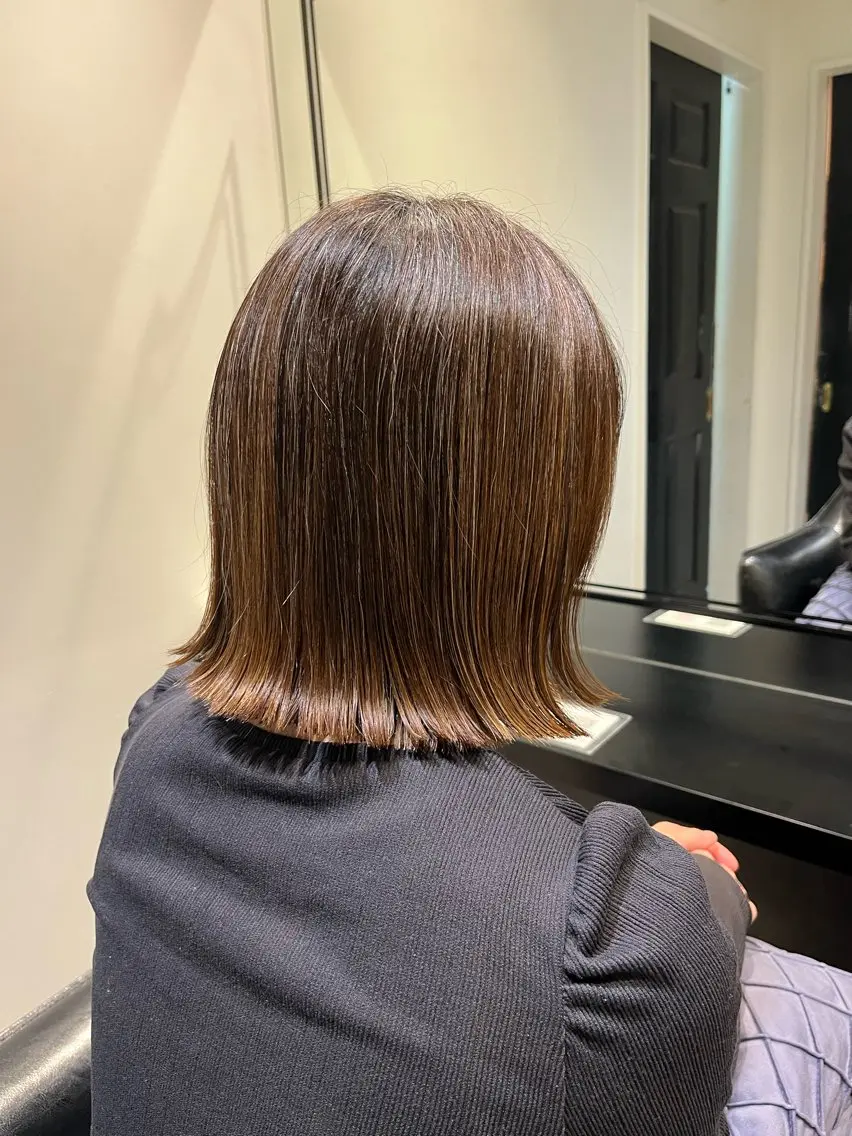 ミディアム ボブ 外ハネヘア Cadre新小岩🫧 栗原葵のヘアスタイル