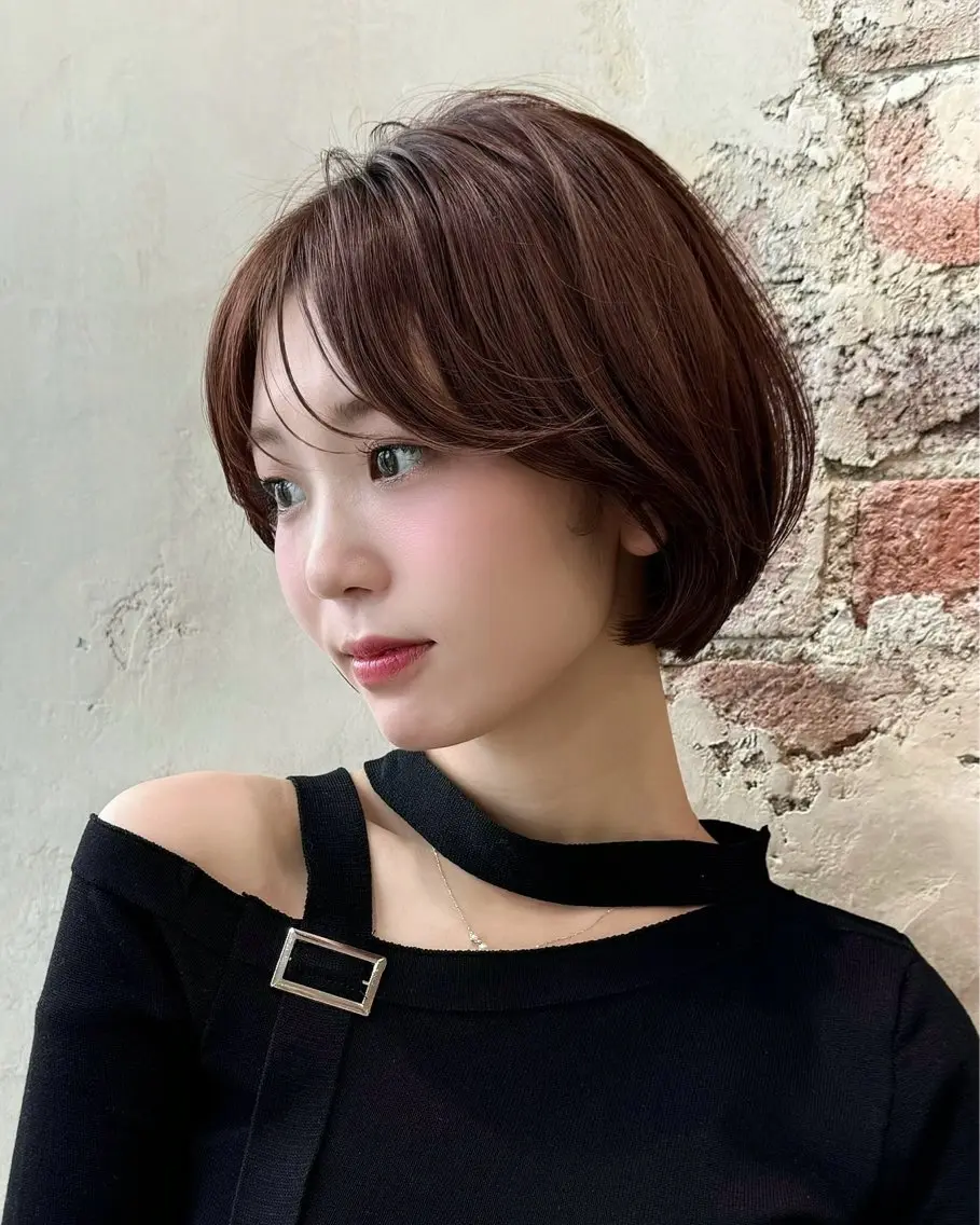 ショート カラー カット ヘアカラー トリートメント 💍新宿ショート 💍岩田莉奈のヘアスタイル