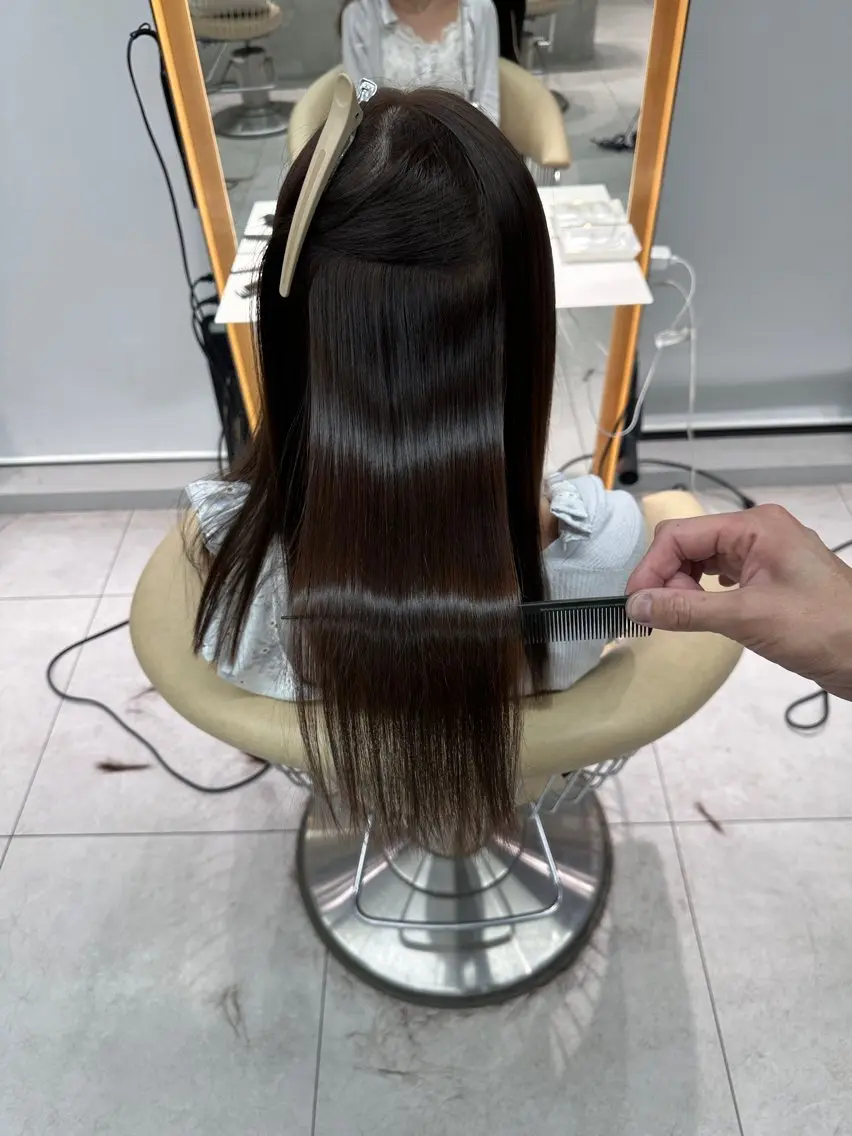 ロング カラー カット 縮毛矯正 トリートメント 《髪質改善✖️オリー ブ🧸》小嶋拓也のヘアスタイル