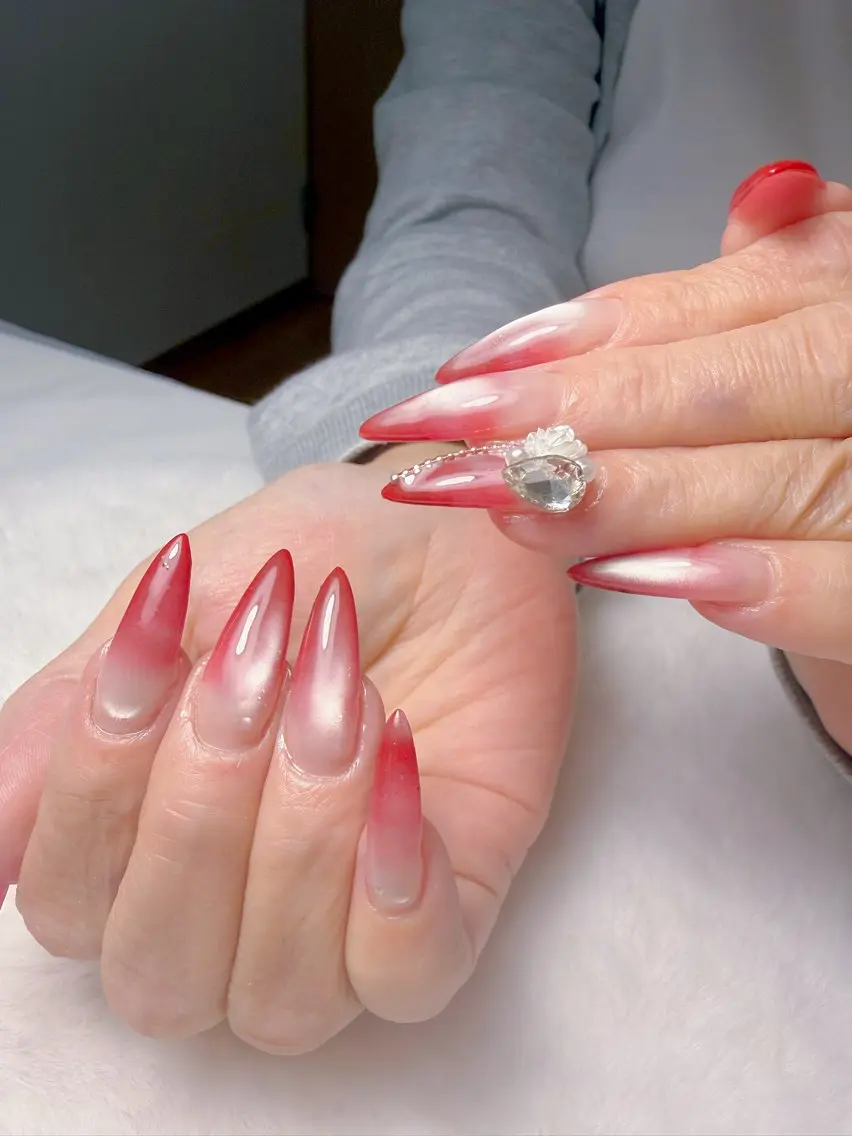 ネイル グラデーション 韓国ネイル マグネットネイル Lina  nail beautyのネイルデザイン
