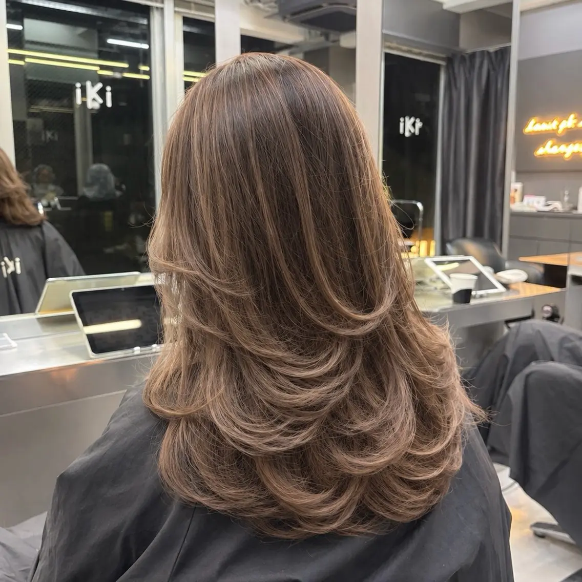 ロング カット ヘアカラー トリートメント 🫧バレイヤージュ/ ハイライト/ミズキのヘアスタイル