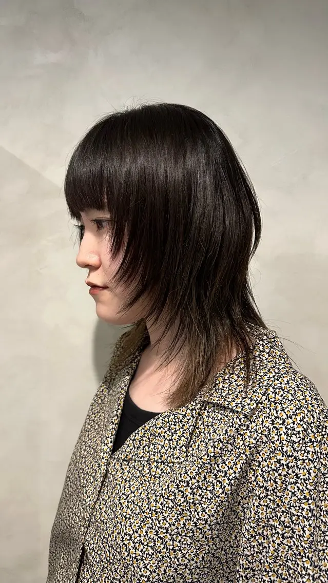ミディアム ウルフカット Yuki☺︎パーマ レイヤーカットのヘアスタイル
