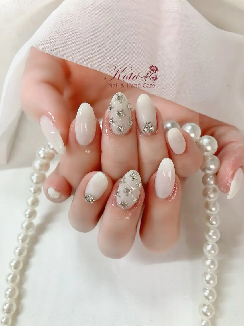 ネイル 長さ出し ジェルネイル 持ち込み ニュアンスネイル 赤色 ハンドネイル Nail Salon KOTOのネイルデザイン