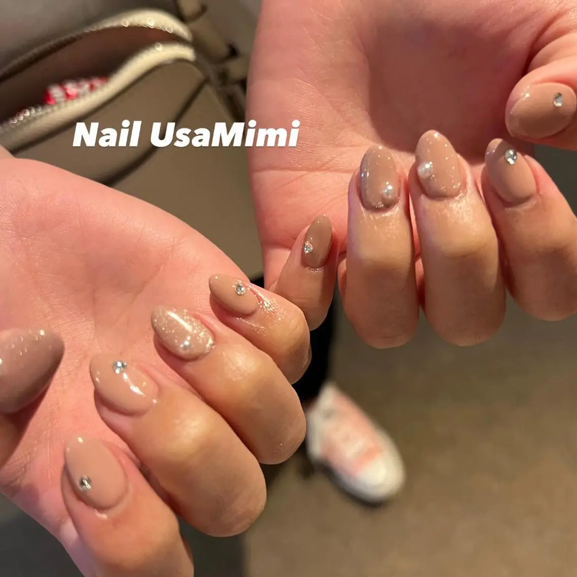 ネイル フットネイル ジェルネイル マグネットネイル 持ち込み ニュアンスネイル 本町ネイルNail UsaMimiのネイルデザイン