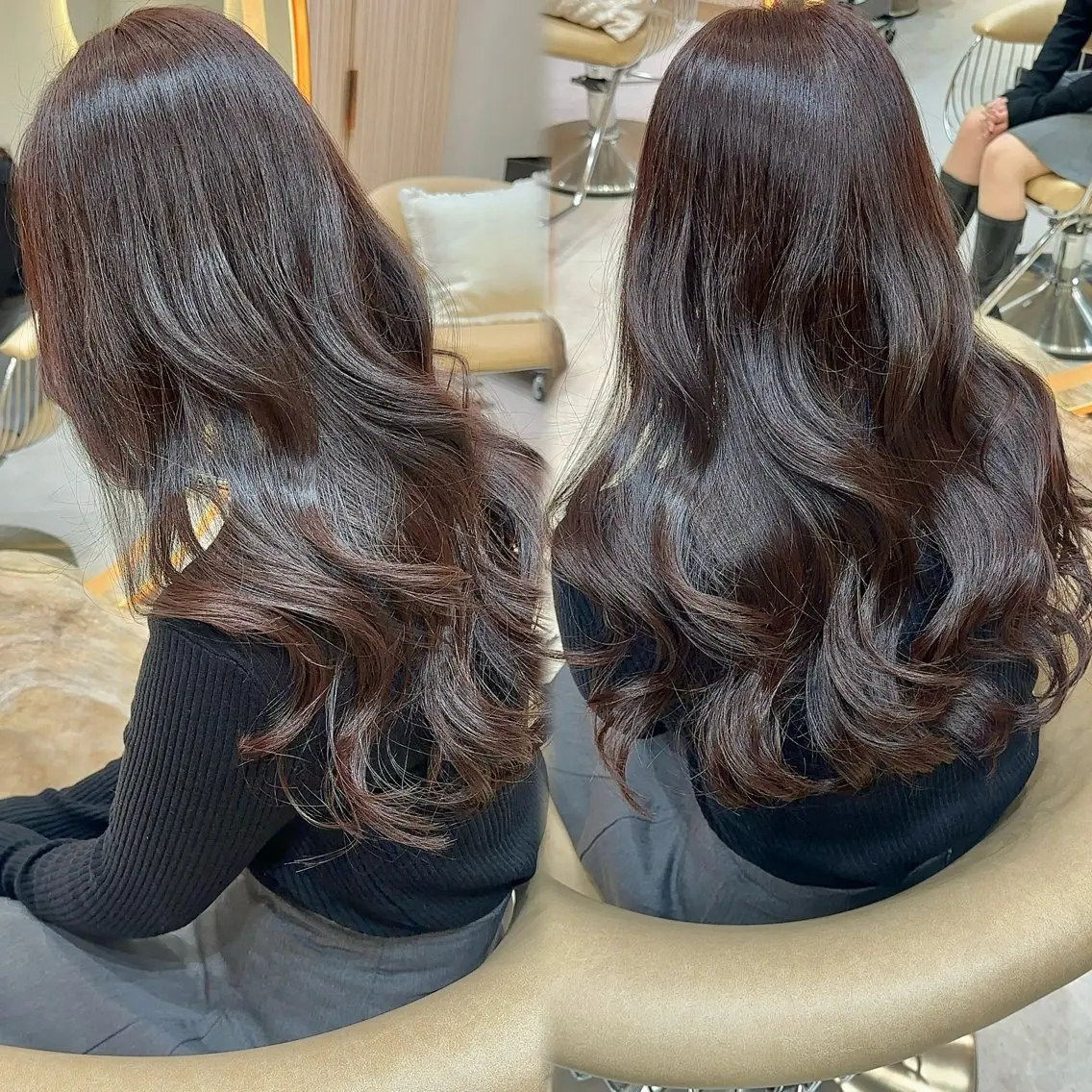 セミロング カラー カット ヘアカラー トリートメント 縮毛矯正✨🫧 レイヤー川村利幸のヘアスタイル