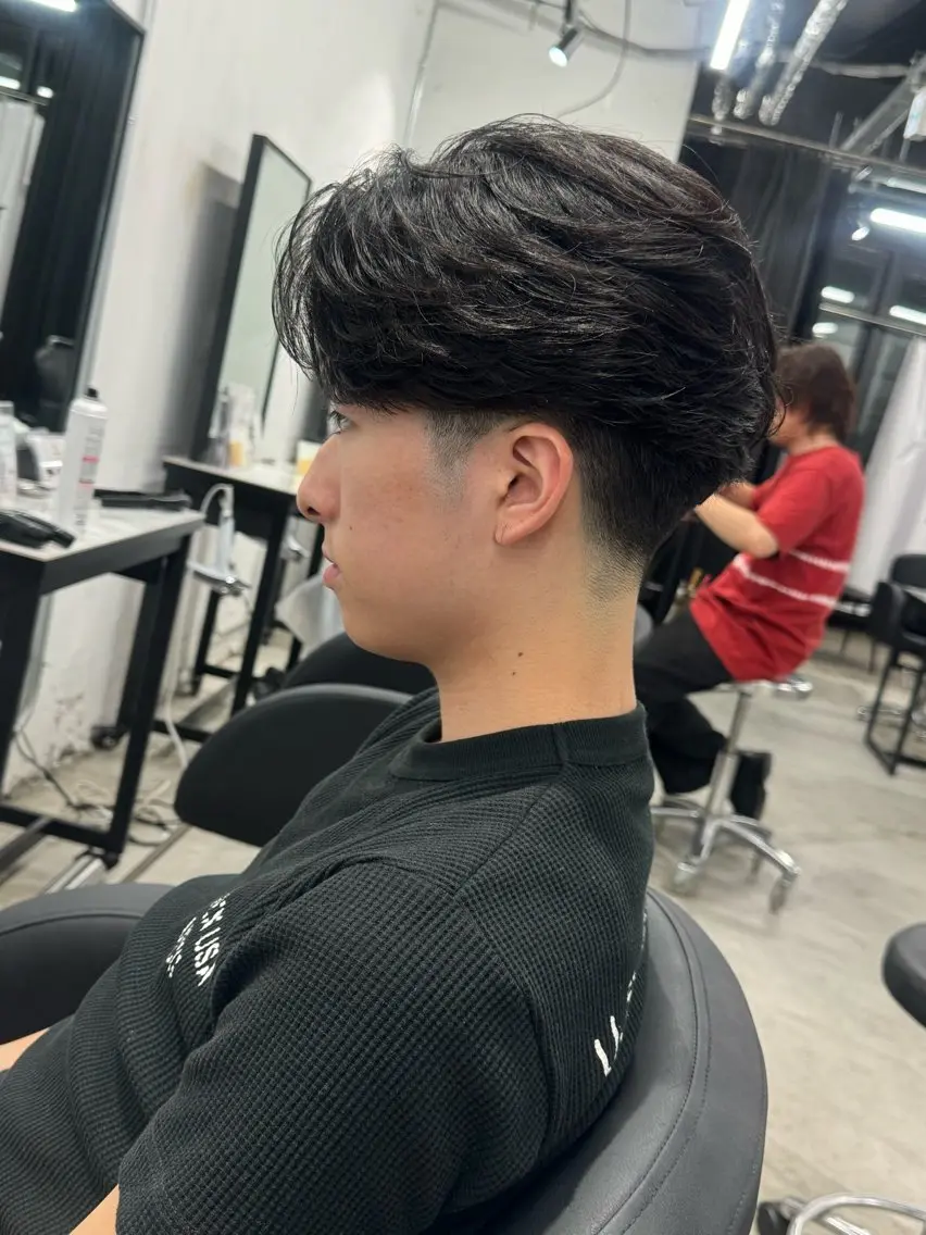 ショート パーマ メンズ カット パーマ トリートメント ヘアセット Pia/KIRIA /福岡美容室のヘアスタイル