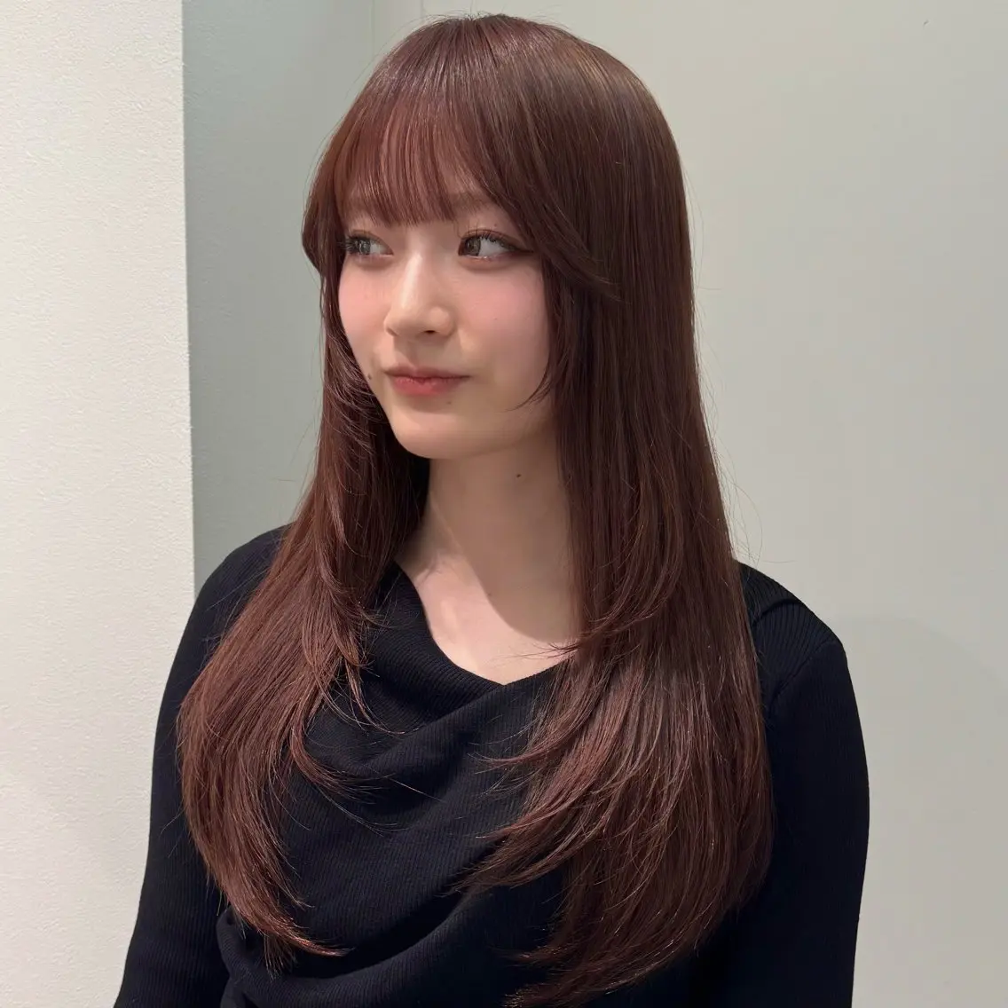 ロング ピンクラベンダー 縮毛矯正 トリートメント 透明感🍨レイヤー ヘアセット/miyuのヘアスタイル