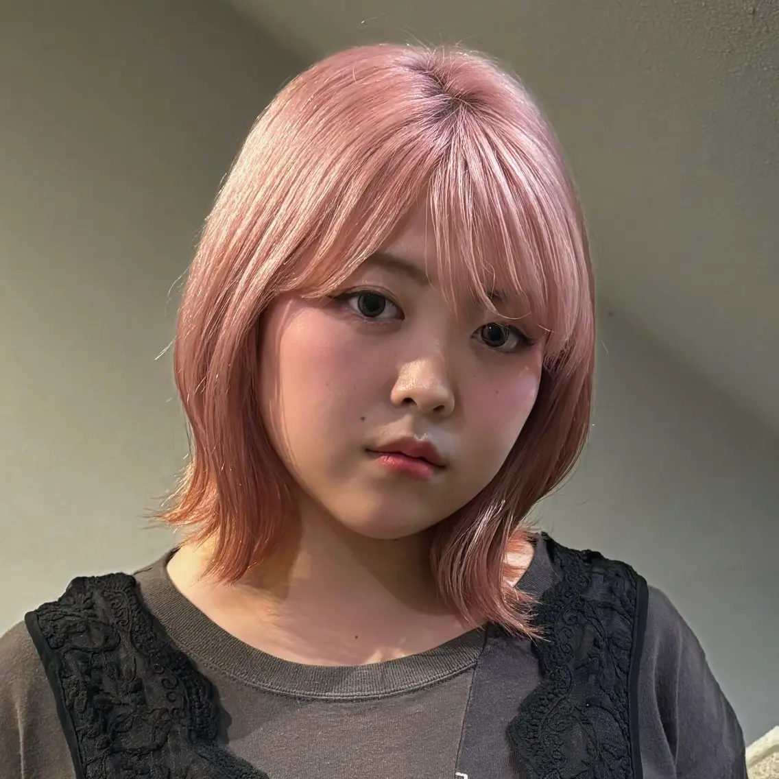 ミディアム カラー 淡色┊︎ナチュラル 🧁奈那美🧁*.゜のヘアスタイル