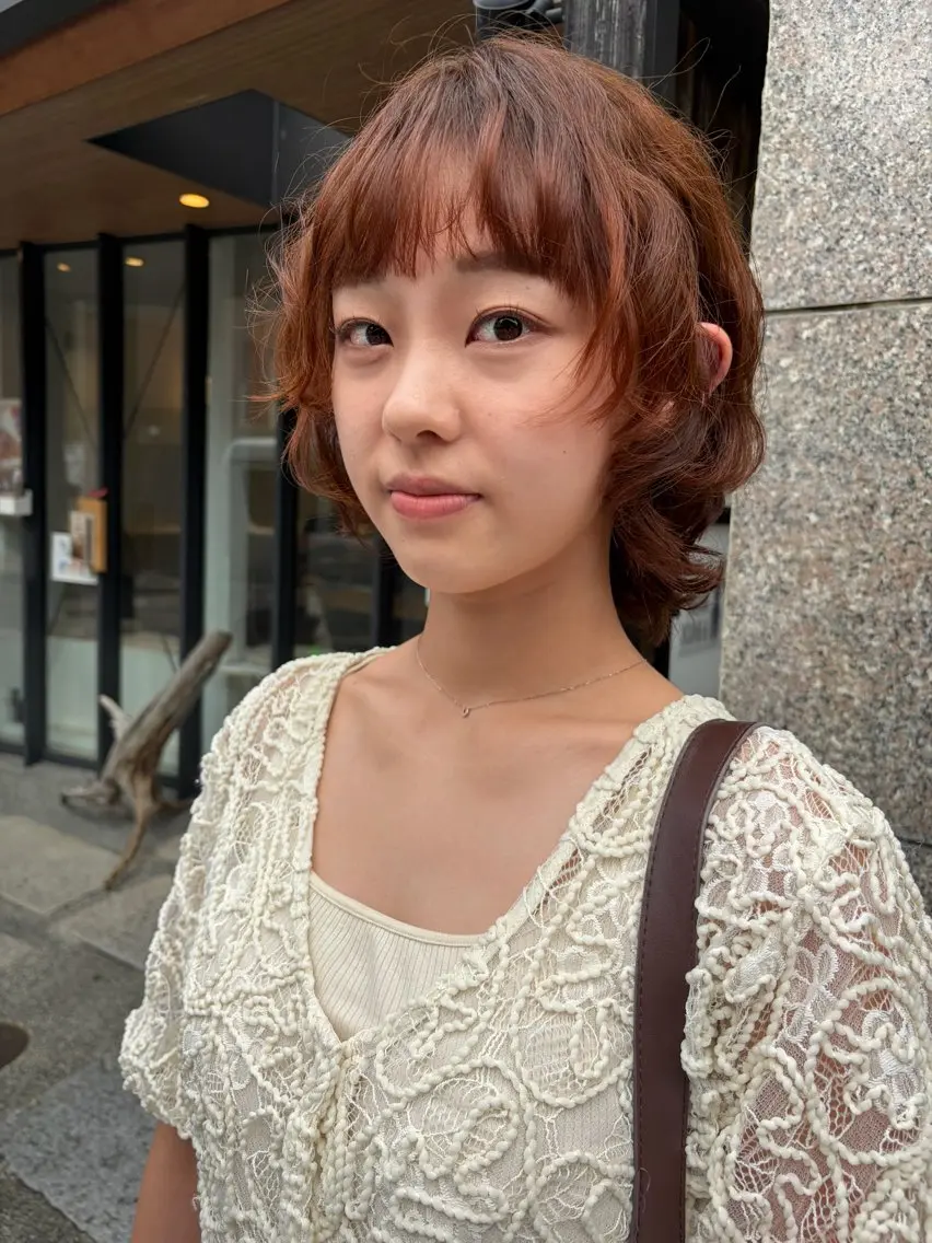 ショート ショートヘア ウルフカット レイヤー/暖色/ 髪質改善/永礼芳果のヘアスタイル