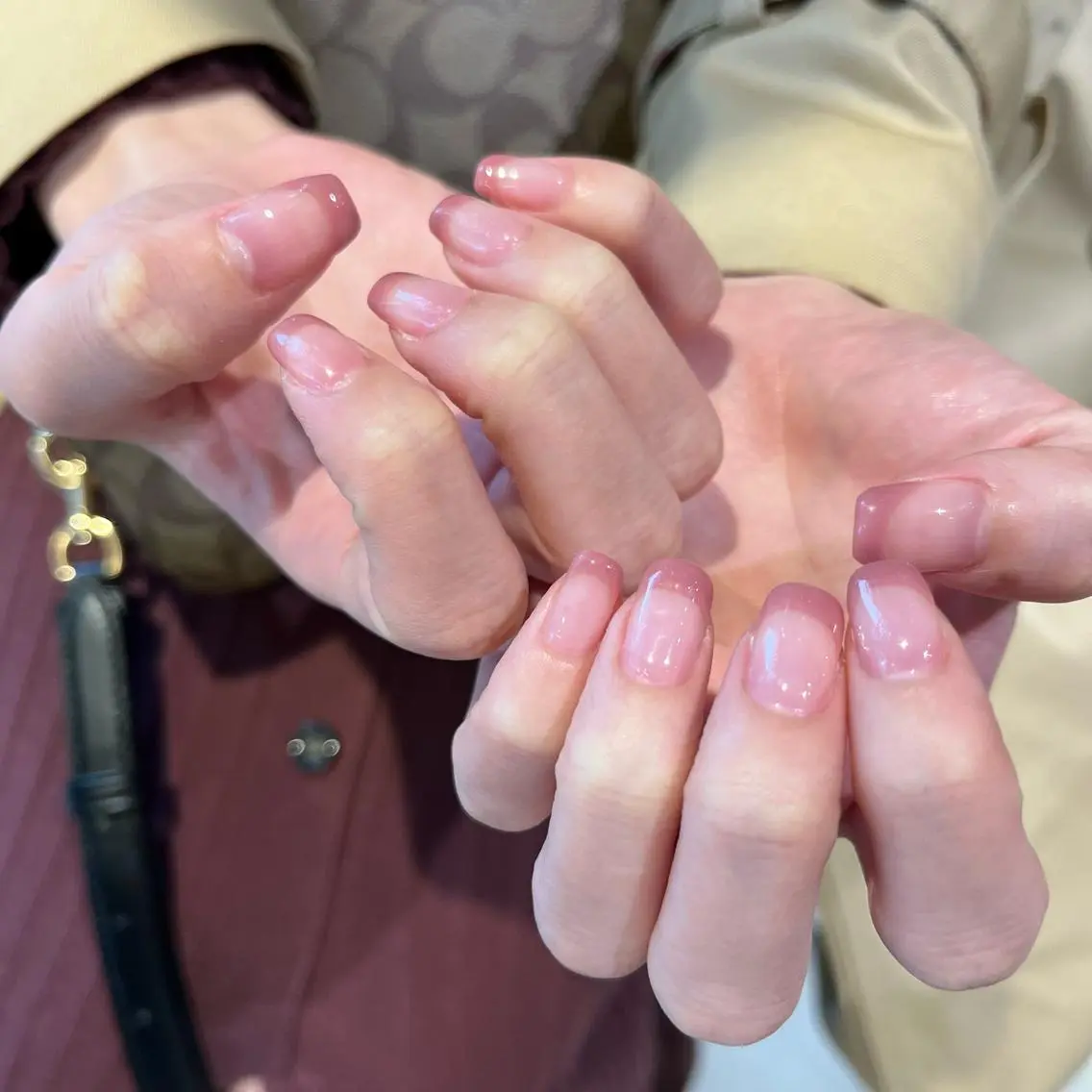 ネイル フレンチネイル ピンク 関谷 真登佳のネイルデザイン