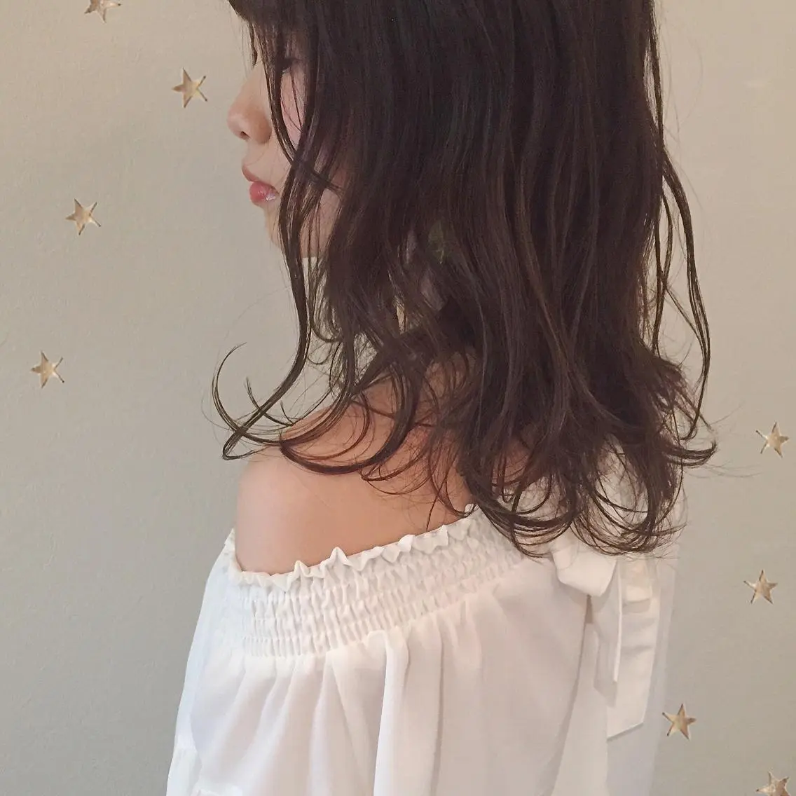 セミロング ハイライト 市川 千夏のヘアスタイル