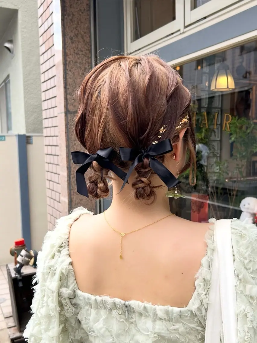 ミディアム ヘアアレンジ ヘアセット BRITS 渡辺 菜々子のヘアスタイル