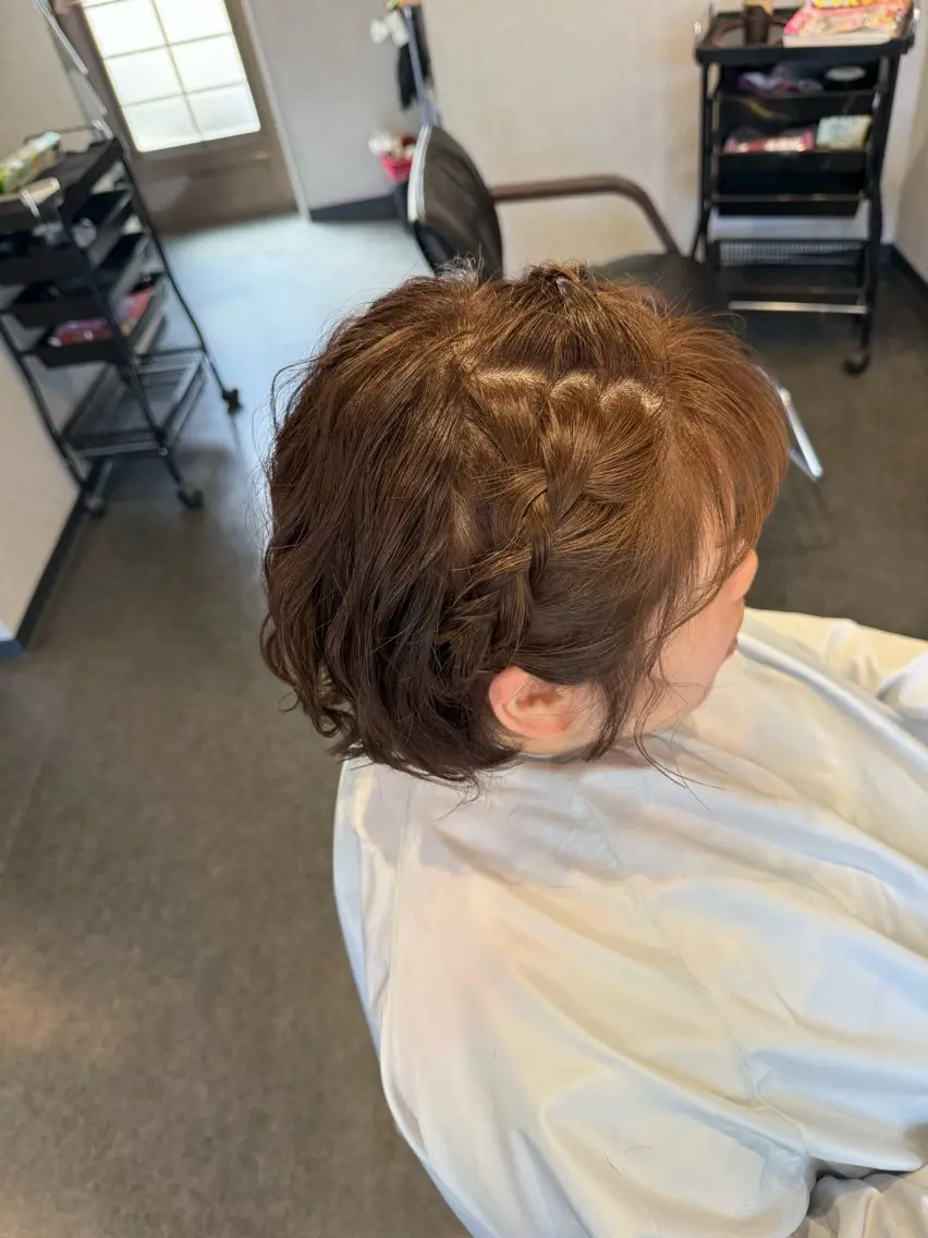 ヘアアレンジ 結婚式・ブライダル ボブ 髪質改善⚡️カラー 🍀武久 誠🍀のヘアスタイル