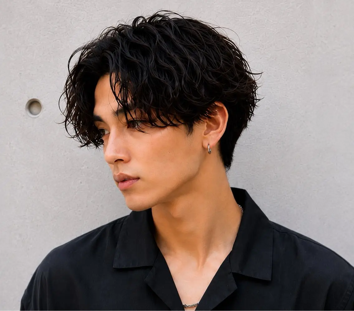 メンズ パーマ ヘアメイクジェルム 代表　のりのヘアスタイル