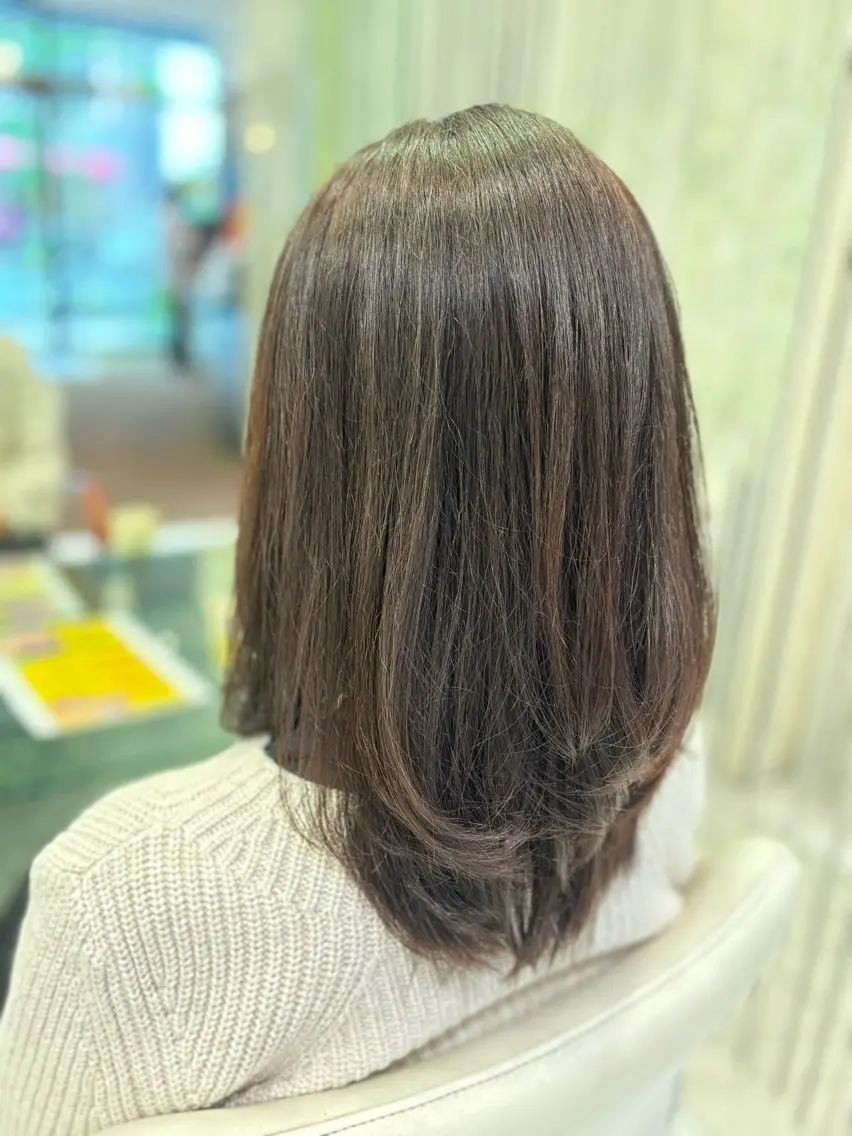 セミロング 縮毛矯正 トリートメント 至福の時間を❤️ かめいまゆのヘアスタイル