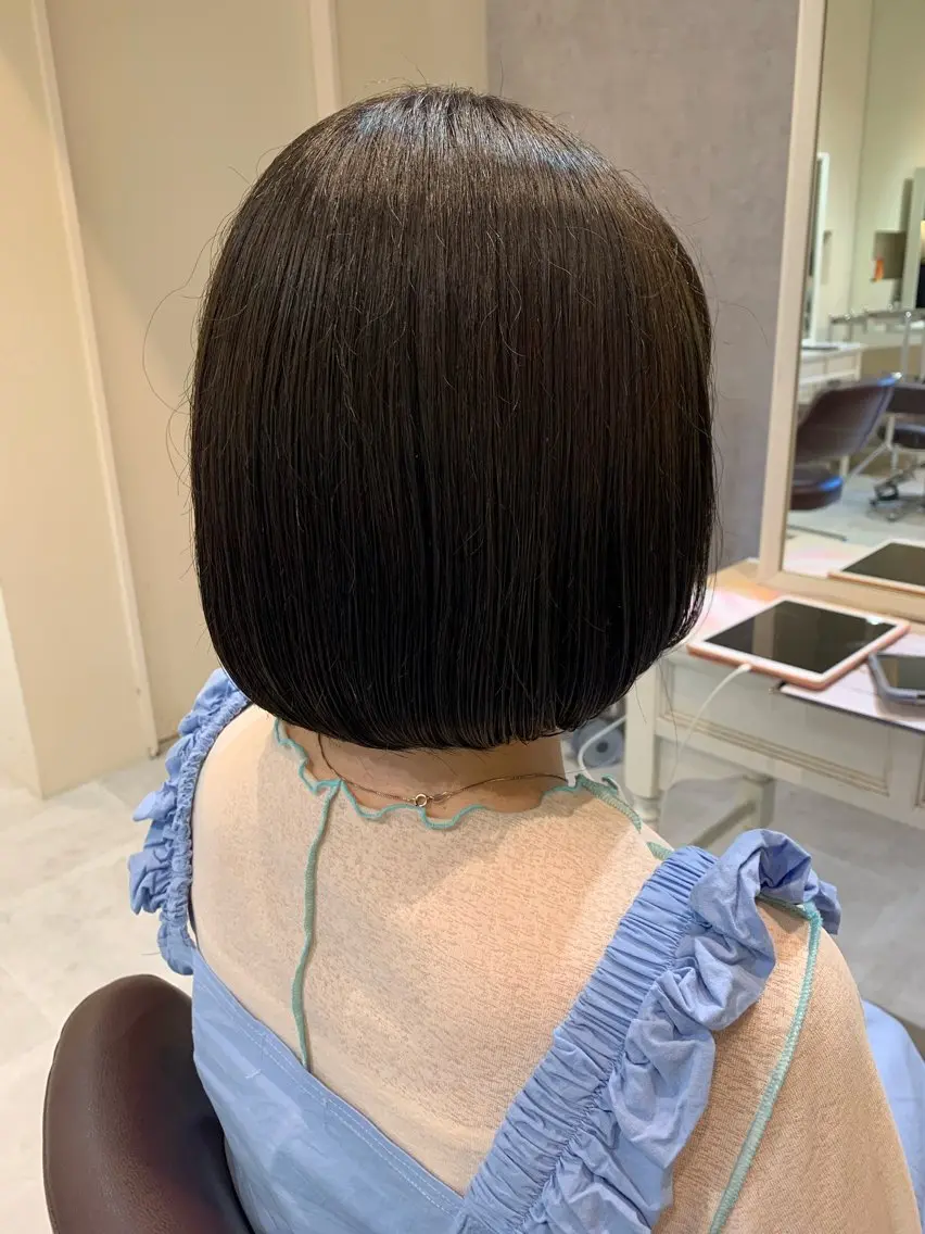 ミディアム カット ヘアカラー トリートメント Yuuki🌷名古屋 栄 カラー/ボブのヘアスタイル