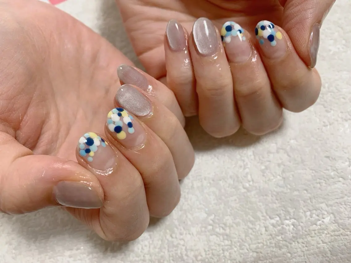 ネイル ジェルネイル マグネットネイル メンズネイル ワンカラーネイル パラジェル kiki nail たまプラーザのネイルデザイン