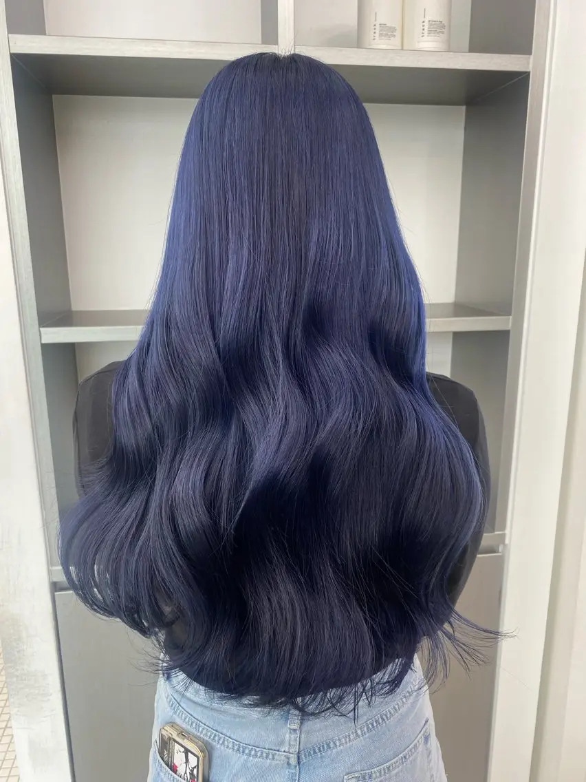 カラー ブリーチ ブルーカラー ブルーラベンダー ラベンダーカラー ヘアカラー トリートメント レイヤー/ハイトーン 🧸SENAのヘアスタイル
