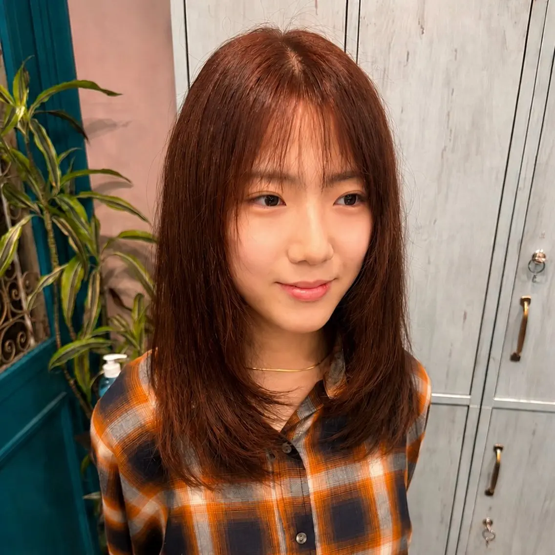 セミロング カラー カット ヘアカラー 🌱なゆみ🌱透明感 /ナチュラル/高宮のヘアスタイル
