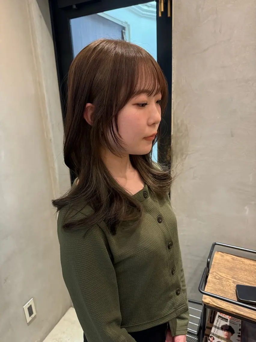 セミロング カット ヘアカラー トリートメント 新宿/顔周りカット +レイヤー＝しずく♩のヘアスタイル