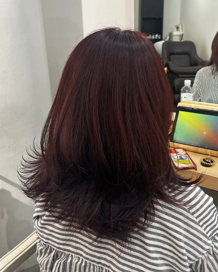 ミディアム カラー ボブレイヤー ブリーチ 透明感カラー デザインカラー ハイトーンカラー ヘアカラー トリートメント sayuri /大阪・心斎橋美容師のヘアスタイル