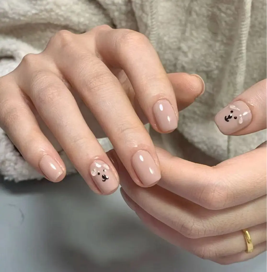 ネイル ハート 韓国ネイル オフィスネイル ワンカラーネイル シンプルネイル ハンドネイル Lynn_ Nailのネイルデザイン