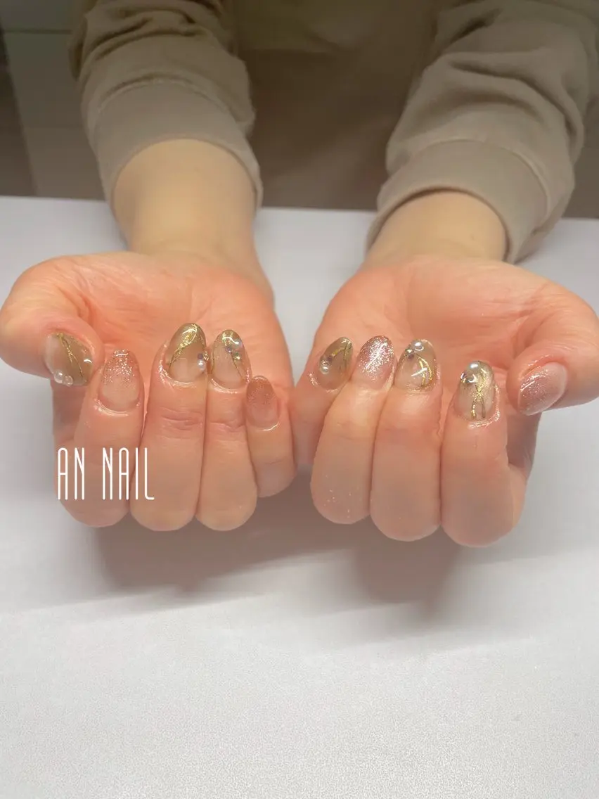 ネイル 卒業式 マグネットネイル 持ち込み ハンドネイル AN Nailのネイルデザイン