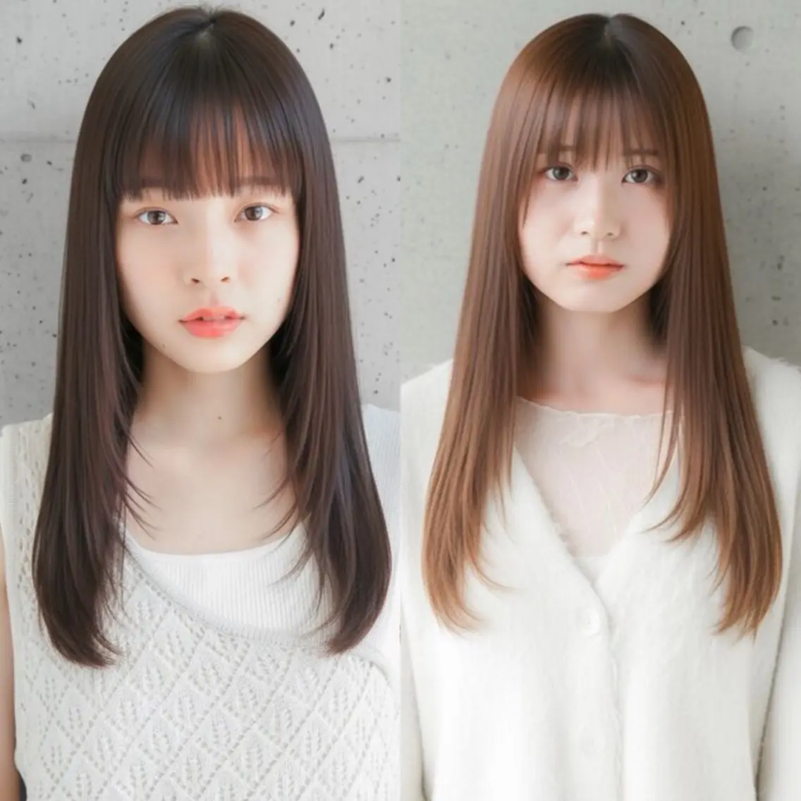 ロング 縮毛矯正 佐々木やすは/ レディースモデル募集のヘアスタイル