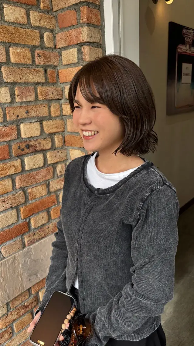ミディアム カラー オリーブカラー ヘアカラー 兼子莉彩 /暗髪🤎/暖色🍒のヘアスタイル