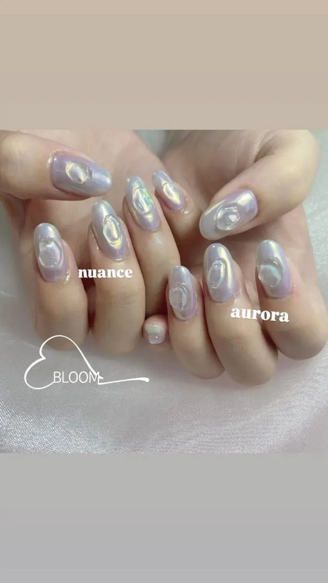 ネイル オーロラネイル ニュアンスネイル BLOOM. KANAのネイルデザイン