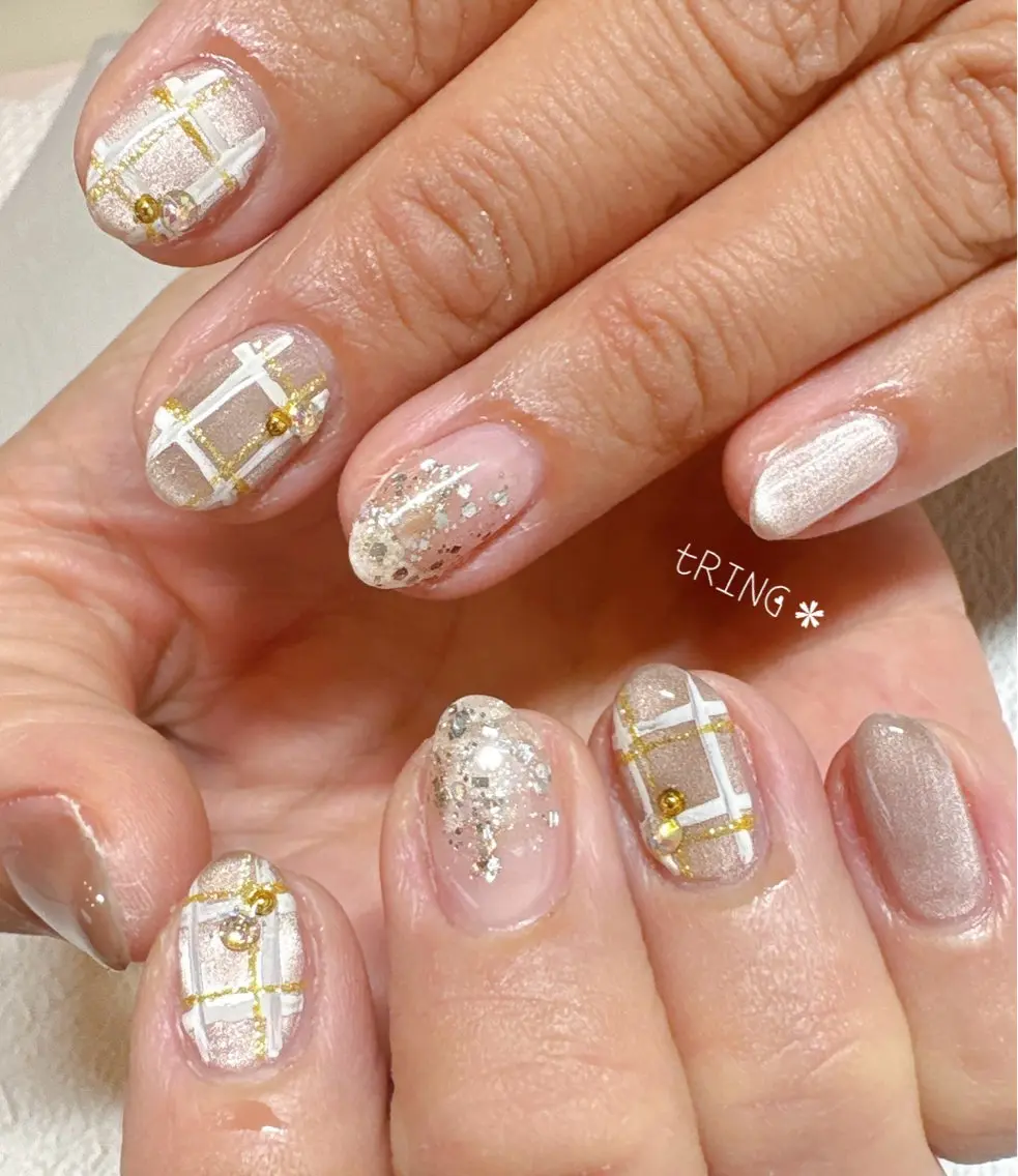 ネイル シンプルネイル ハンドネイル tRING＊ しいの木台のネイルデザイン