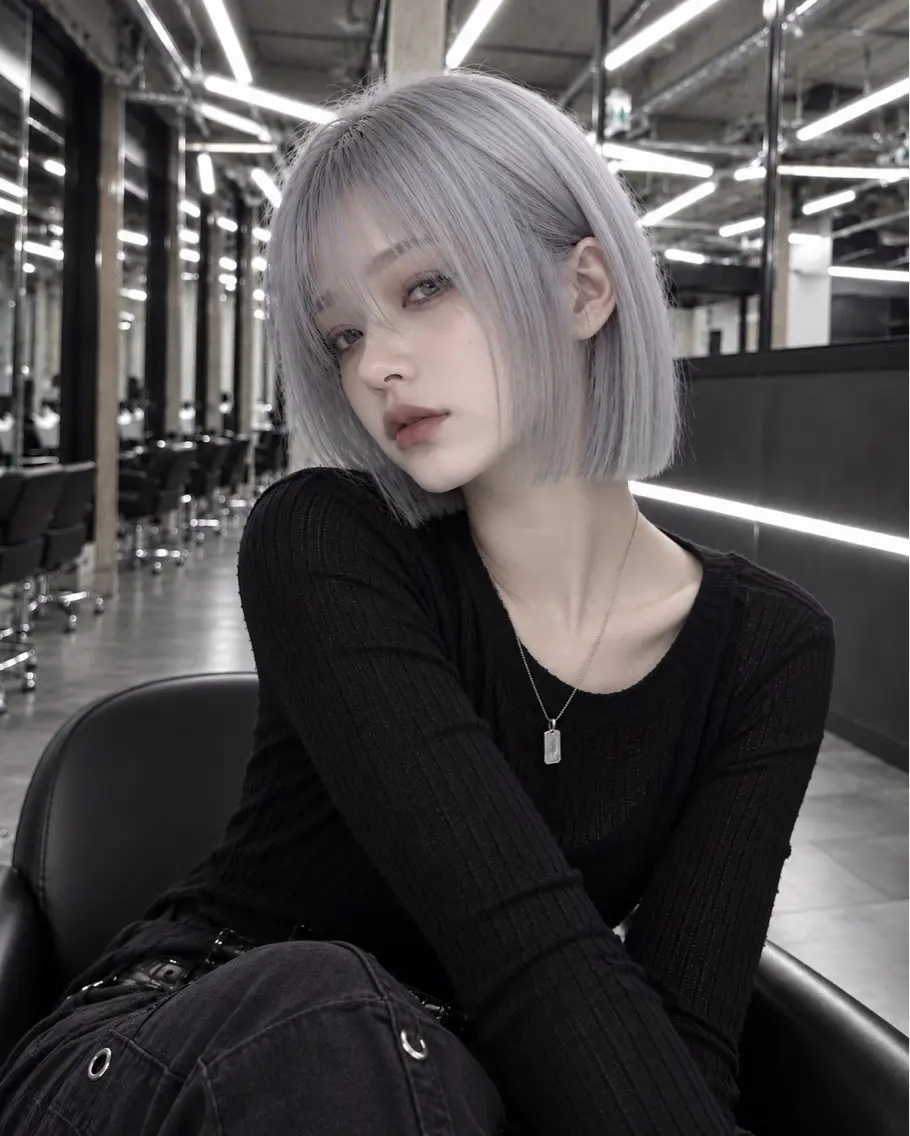 ミディアム カラー ブリーチ ボブ 髪質改善 縮毛矯正 RYOTA /GARTE髪質改善のヘアスタイル