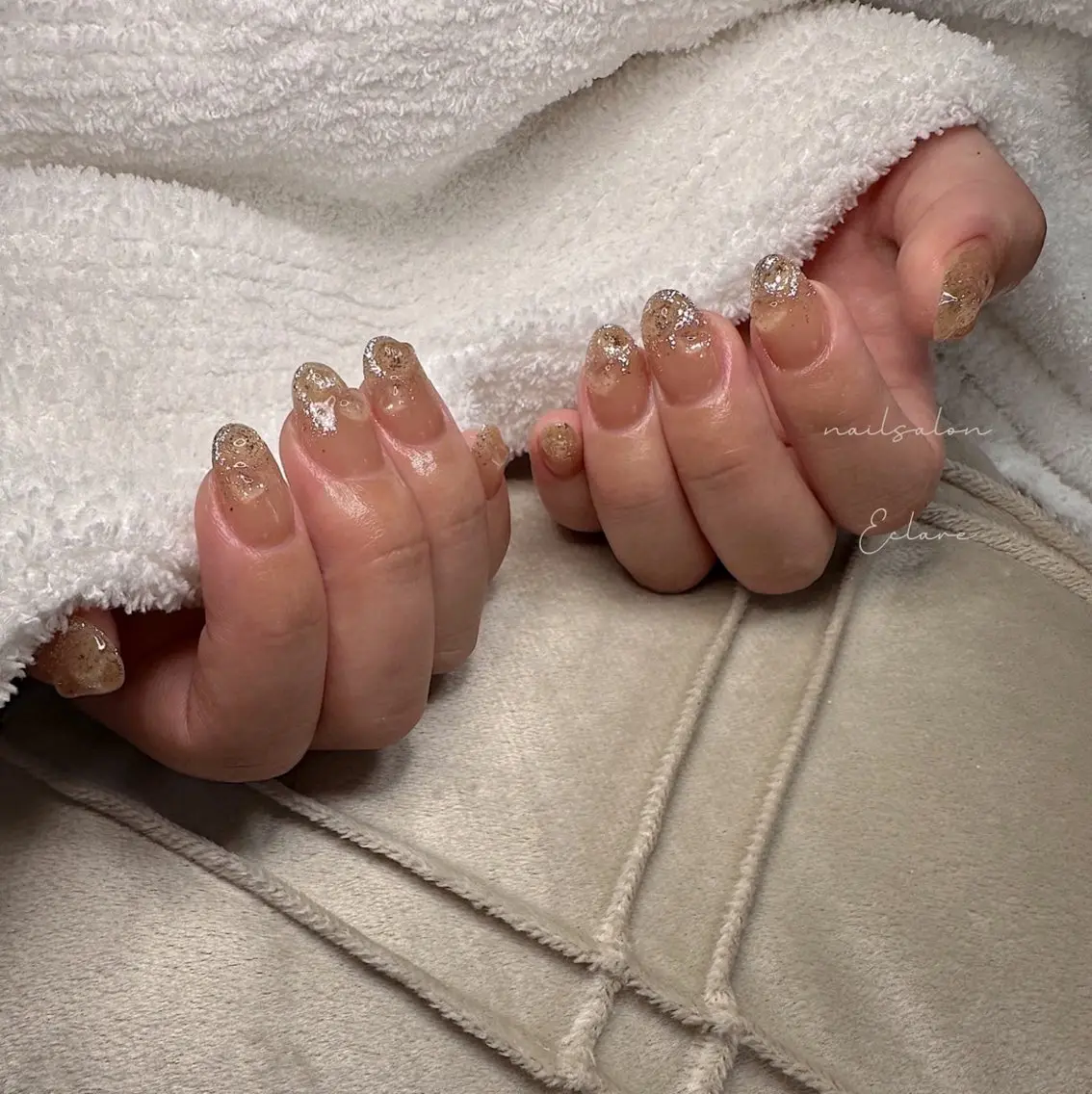 ネイル グラデーション ハート 韓国ネイル マグネットネイル ニュアンスネイル Nail Salon ECLAREのネイルデザイン