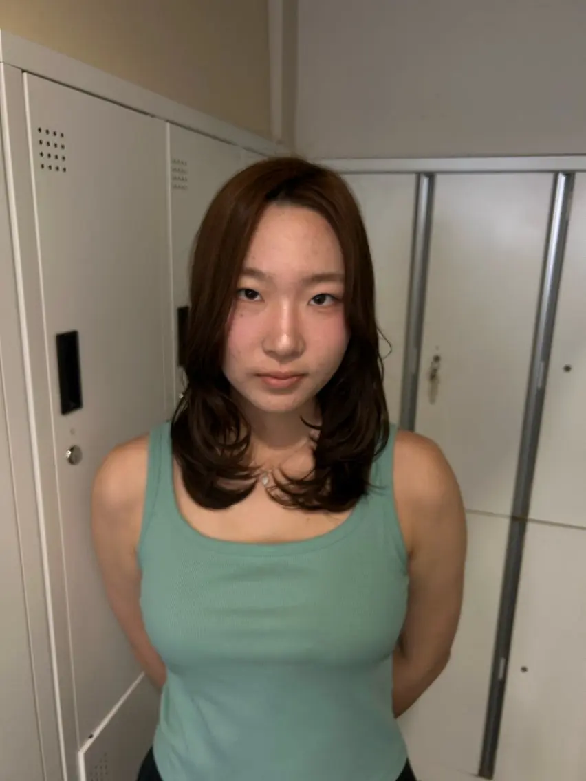 セミロング レイヤーカット カット 海外ハイライト/ レイヤー/sakuのヘアスタイル