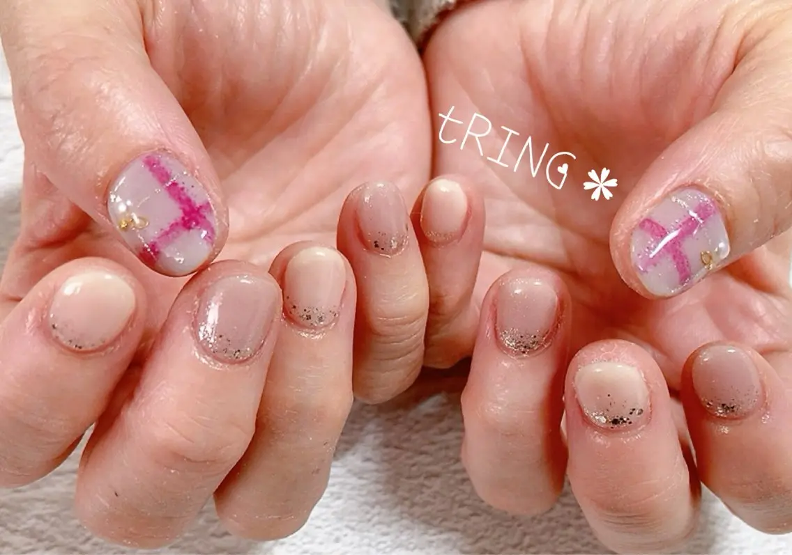 ネイル ハンドネイル tRING＊ しいの木台のネイルデザイン