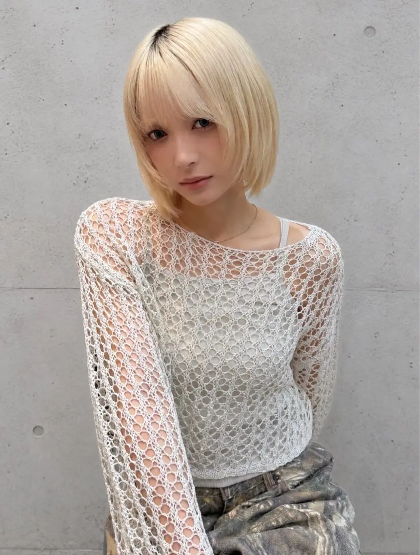 ショート ヘアカラー トリートメント collet矢島/ 大宮/ブリーチ/ボブのヘアスタイル