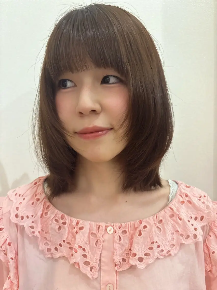 ミディアム ボブレイヤー ボブ レイヤーカット 【HI / YA】 ｓｕｚｕのヘアスタイル