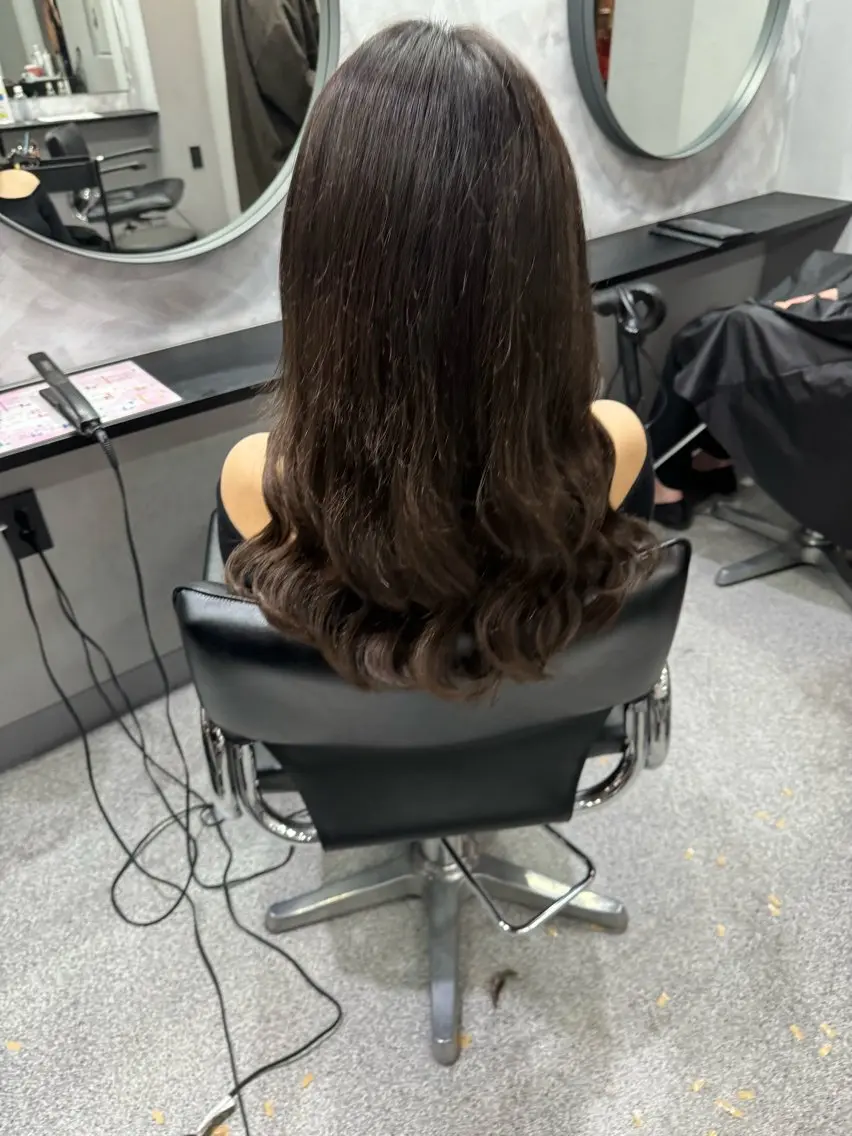 セミロング エクステ 当日予約OKカット モデル濱川響太のヘアスタイル