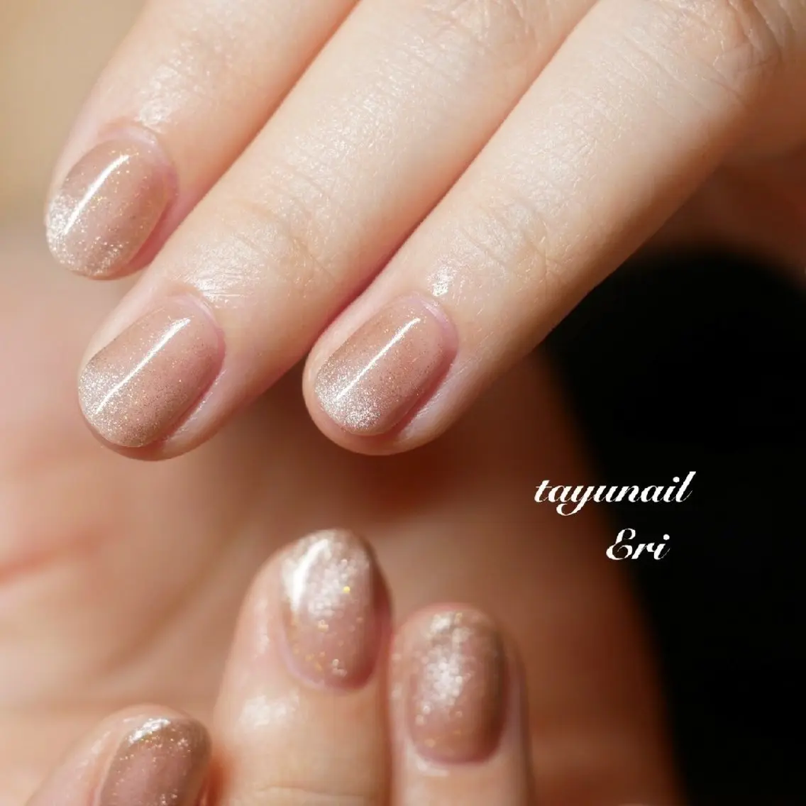 ネイル アートネイル ジェルネイル グラデーション マグネットネイル パラジェル ネイルサロン 【たゆnail】のネイルデザイン