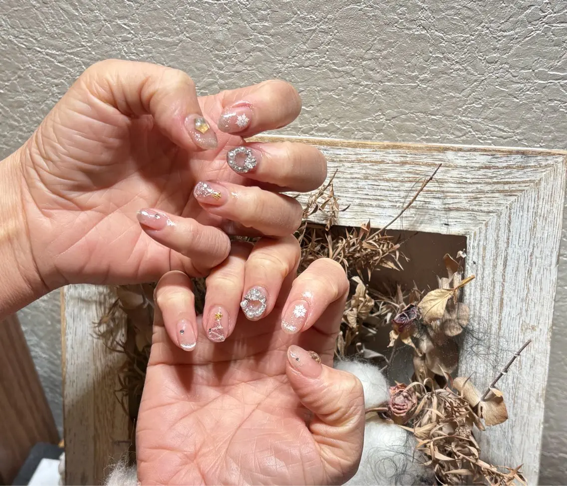 ネイル アートネイル フットネイル ジェルネイル ハート マグネットネイル Babarla Nailのネイルデザイン