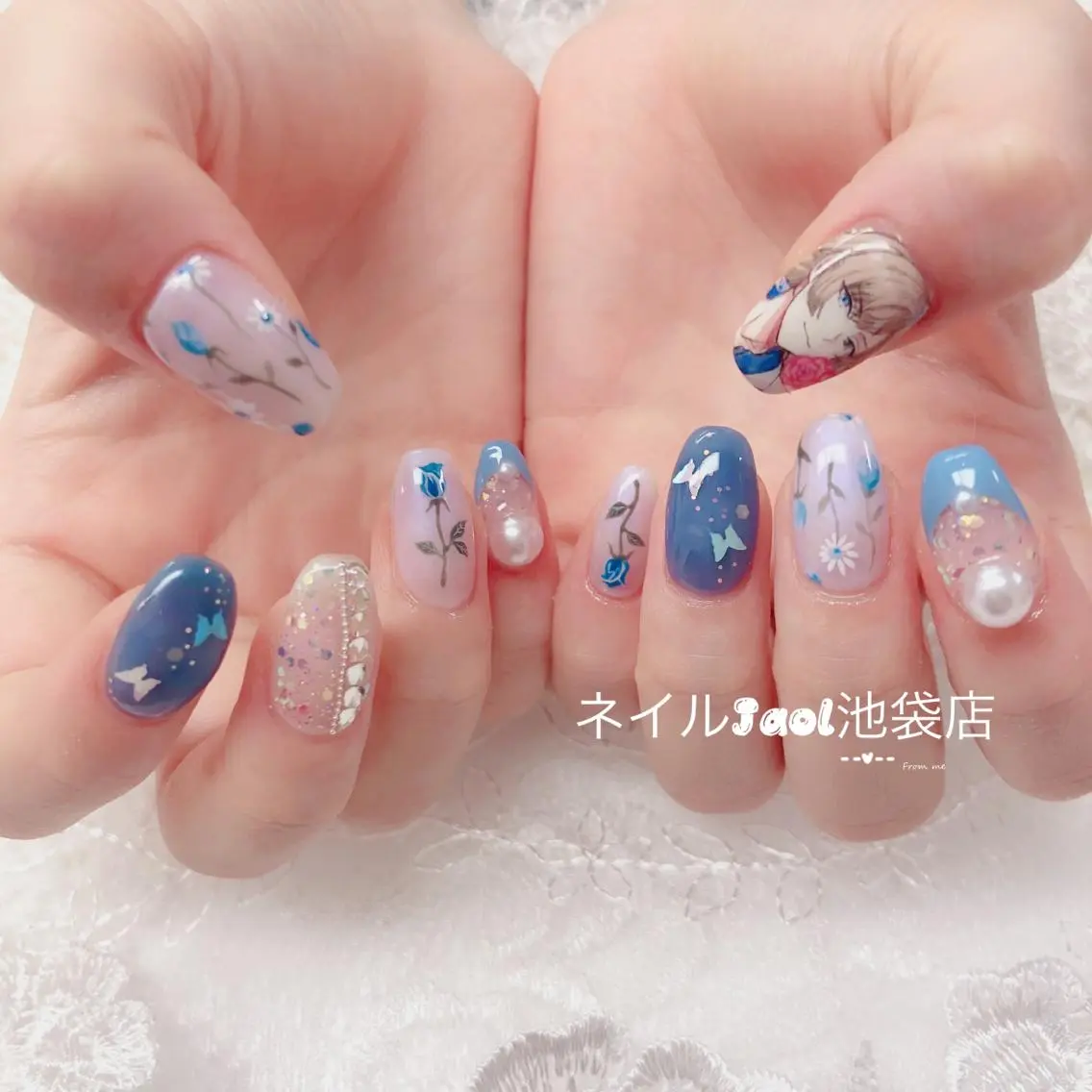 セミロング ネイルJaol 池袋のネイルデザイン