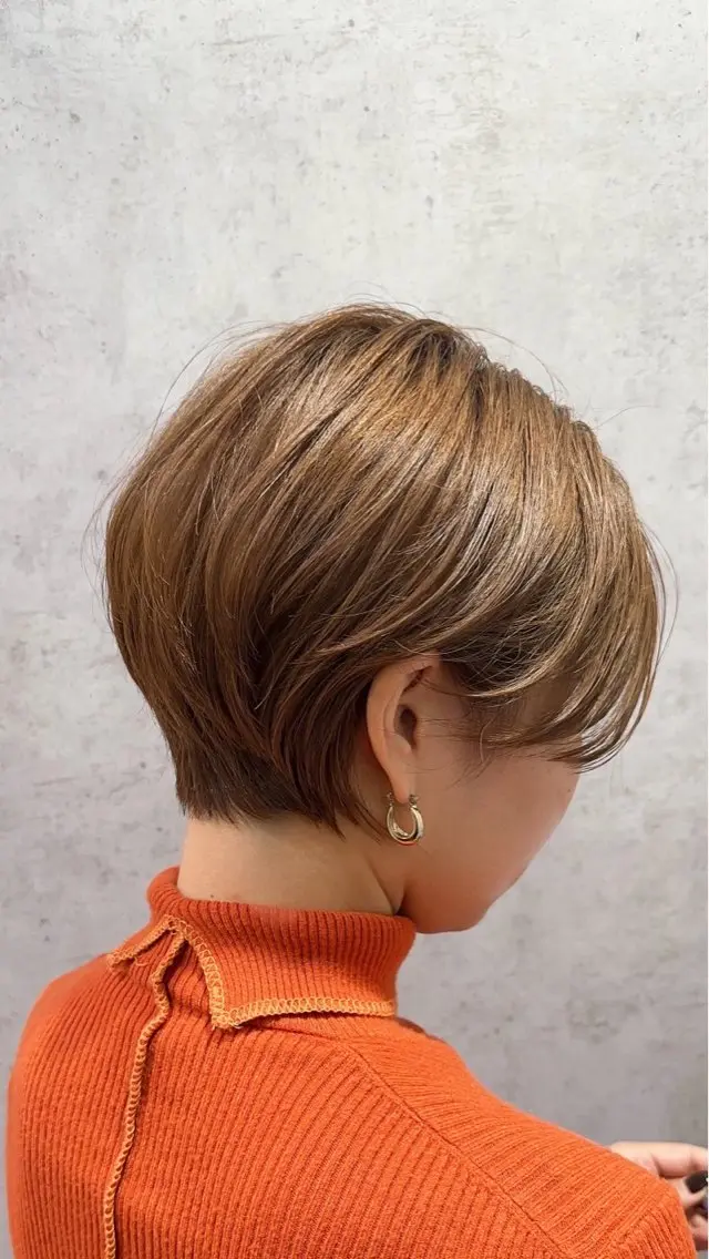 ショート カラー ブリーチ 透明感カラー ショートヘア カット ヘアカラー 【hair mic】 植田隆文のヘアスタイル