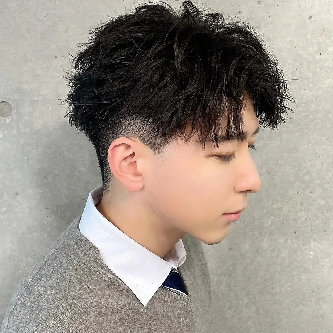 メンズ センターパート メンズパーマ カット パーマ ヘアセット メンズパーマの達人 KAITOのヘアスタイル