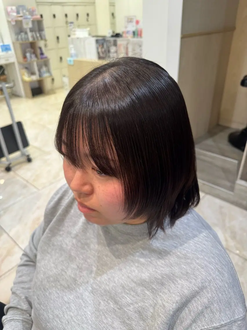 ショート パーマ 顔周りカット 縮毛矯正 縮毛矯正 kureha𓈒𓋜 ANNETTA🐣のヘアスタイル