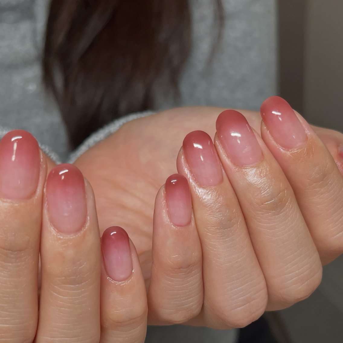 ネイル グラデーション ピンク YUU 🫧のネイルデザイン