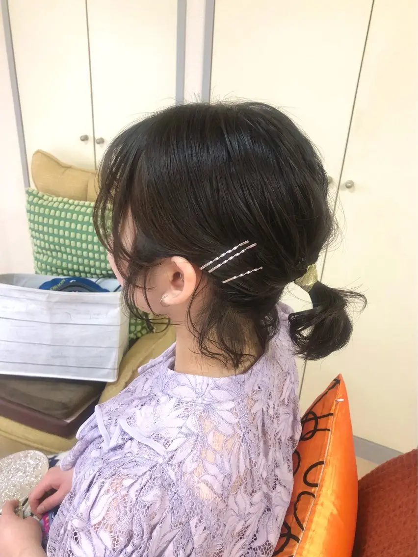 ショート ヘアアレンジ ショートヘア ヘアセット salon *meehoのネイルデザイン